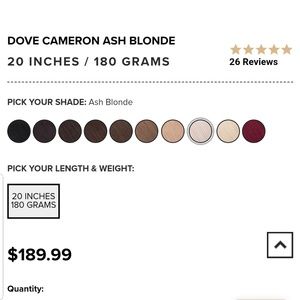 Dove Cameron extension ash blonde (platinum)